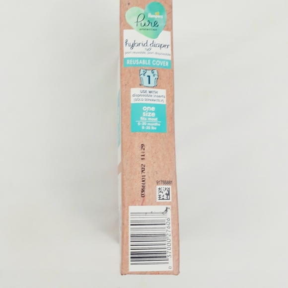 Lot of 2 Pampers Protection Pure Hybrid Diaper Reusable Cover 0-3 M - Picture 6 of 8